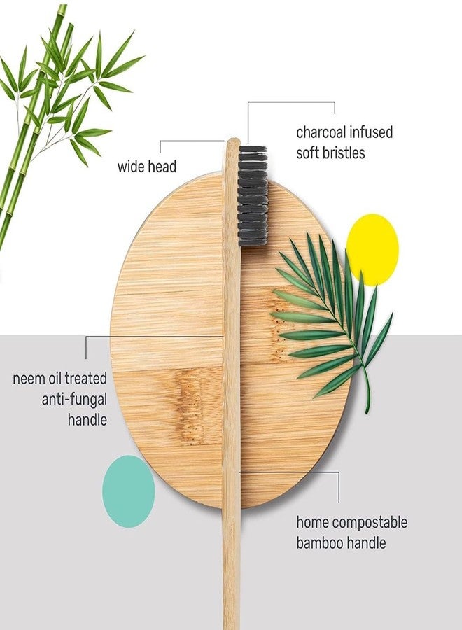 AKKIAGRO Natural Bamboo Tooth Brush with soft Bristles (2) - Image 5